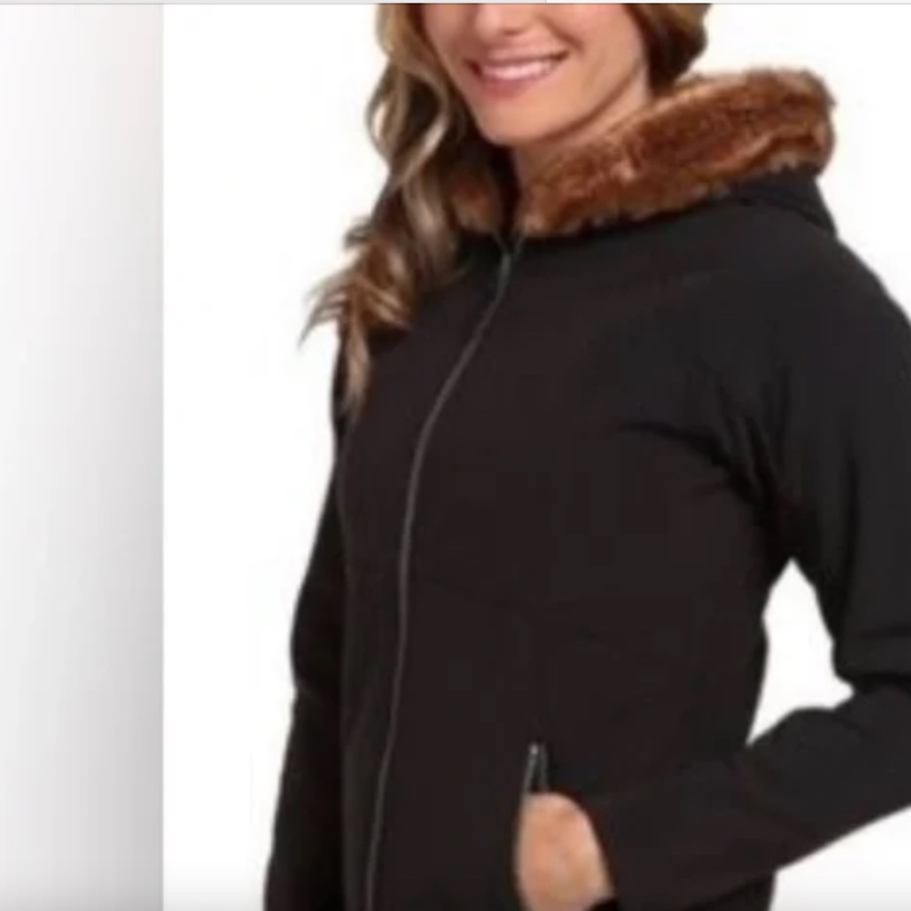 Marmot Furlong Faux Fur Hood Fleece lined Soft Shell Jacket - size  S/P